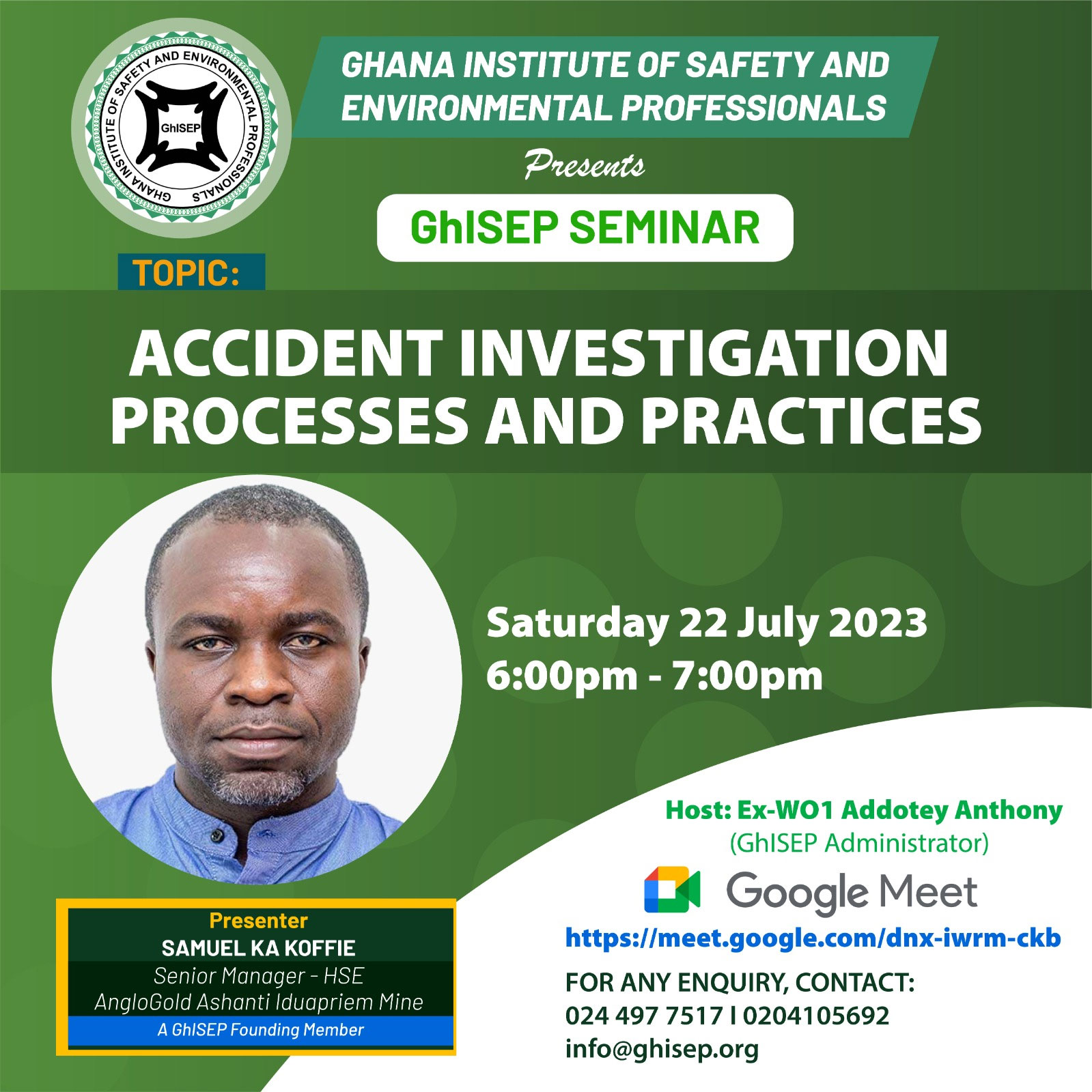 GhISEP SEMINAR - JULY 2023